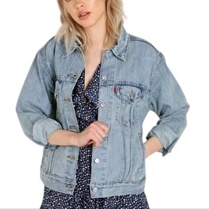 Levi's Ex-Boyfriend Trucker Jacket Y2K Grunge Women's S Denim Heritage Cotton